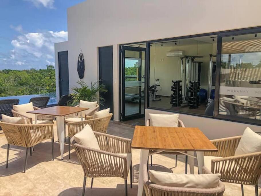 Loft increíble king size Alberca infinita,Gym en medio de la selva Tulum Exterior foto