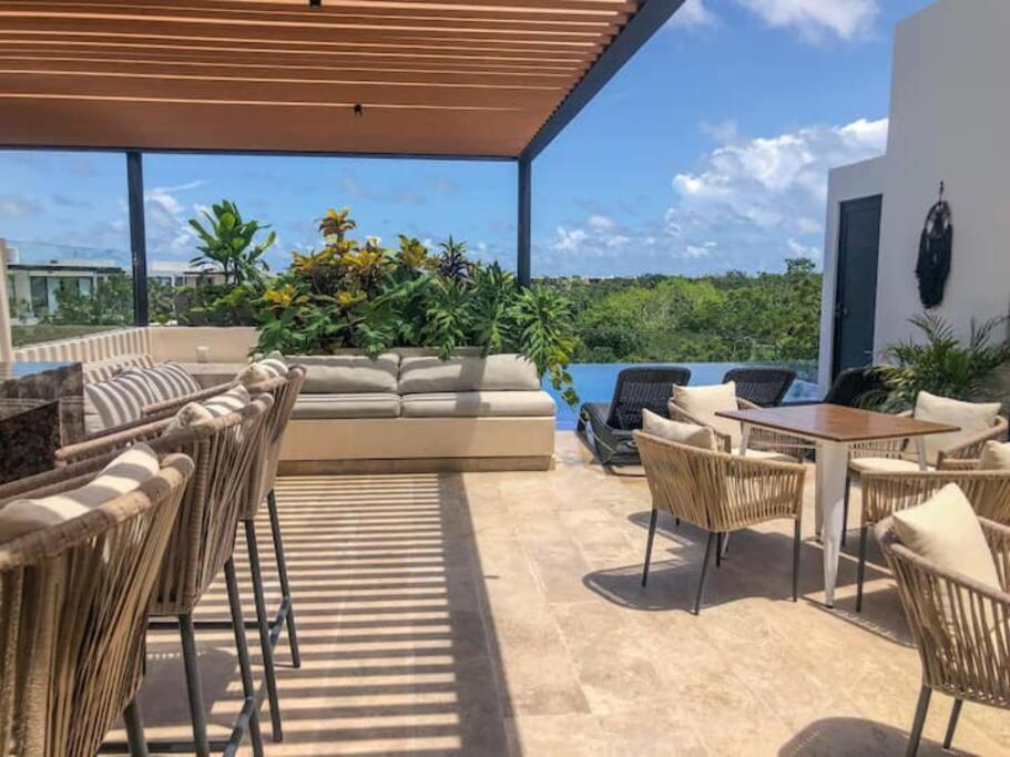 Loft increíble king size Alberca infinita,Gym en medio de la selva Tulum Exterior foto