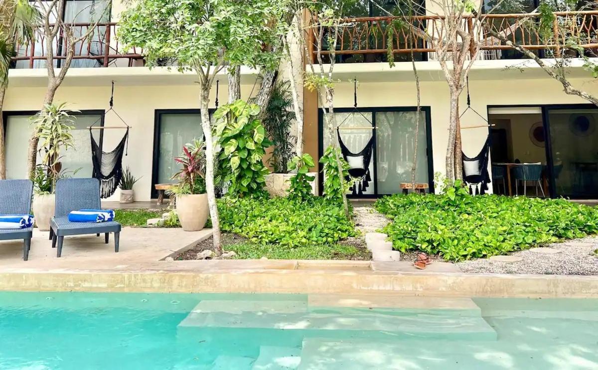 Loft increíble king size Alberca infinita,Gym en medio de la selva Tulum Exterior foto
