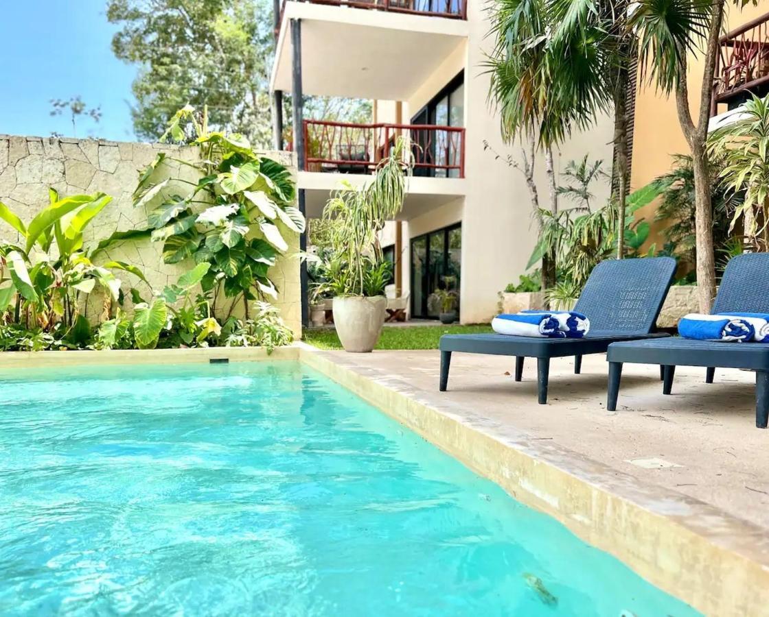 Loft increíble king size Alberca infinita,Gym en medio de la selva Tulum Exterior foto