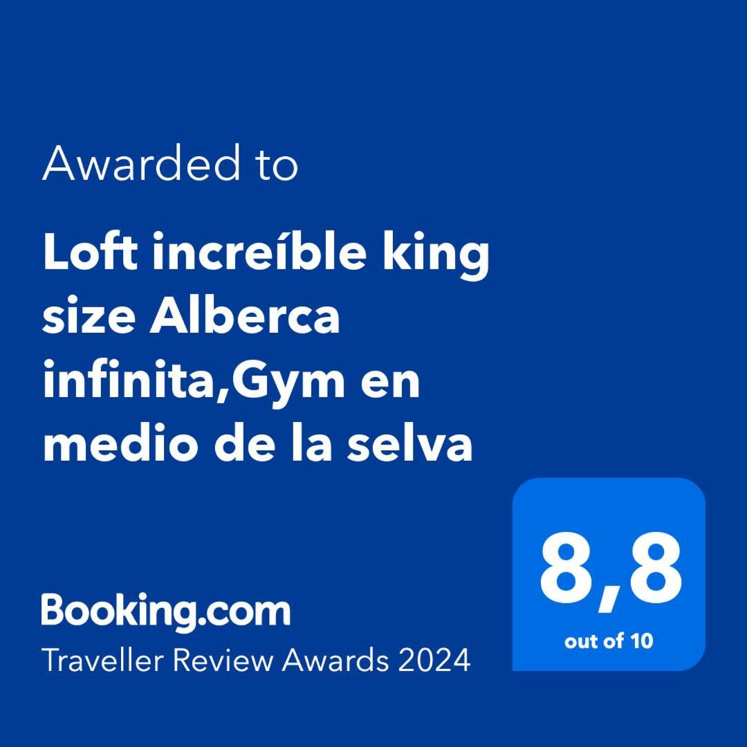 Loft increíble king size Alberca infinita,Gym en medio de la selva Tulum Exterior foto