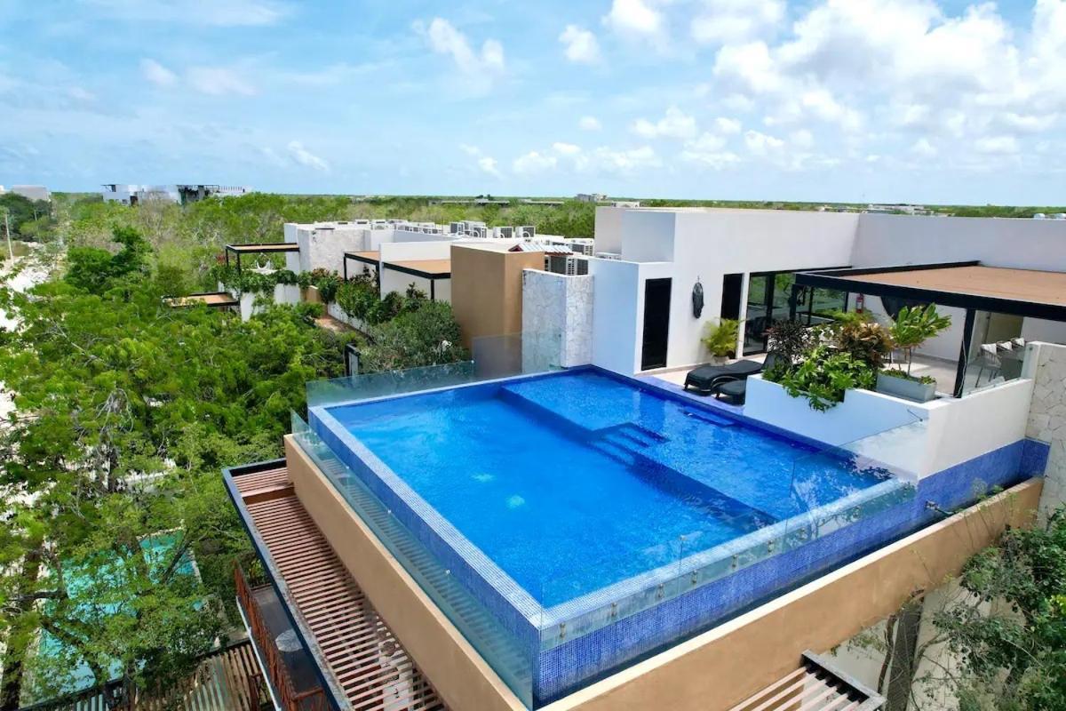 Loft increíble king size Alberca infinita,Gym en medio de la selva Tulum Exterior foto